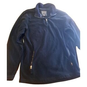 Vintage Men's Abercrombie And Fitch Half Zip Pullover Large Long Sleeve Shirt